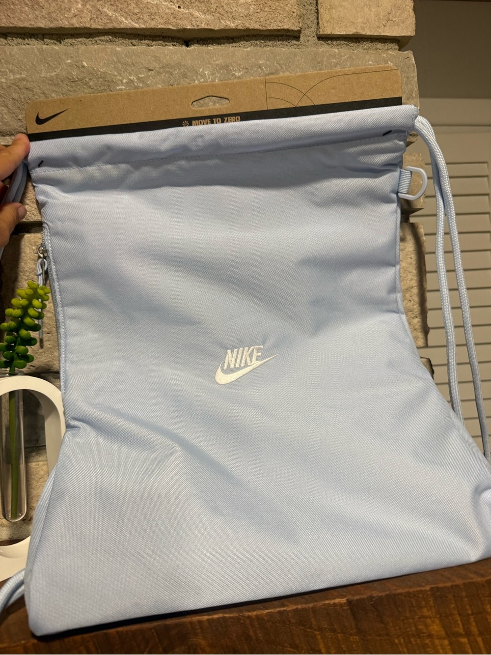 Nike Light Blue Drawstring Gym Bag